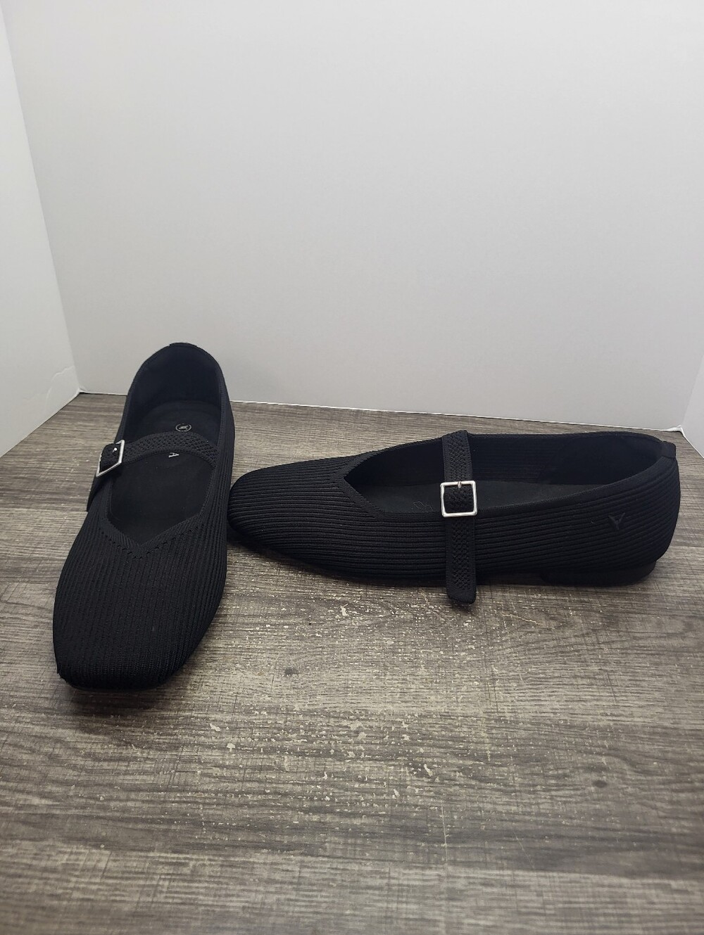 Vivaia Margot Square Toe Mary Jane Flat Knit Black Women’s Size EU 41.5 US 10